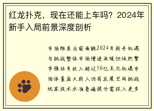 红龙扑克，现在还能上车吗？2024年新手入局前景深度剖析